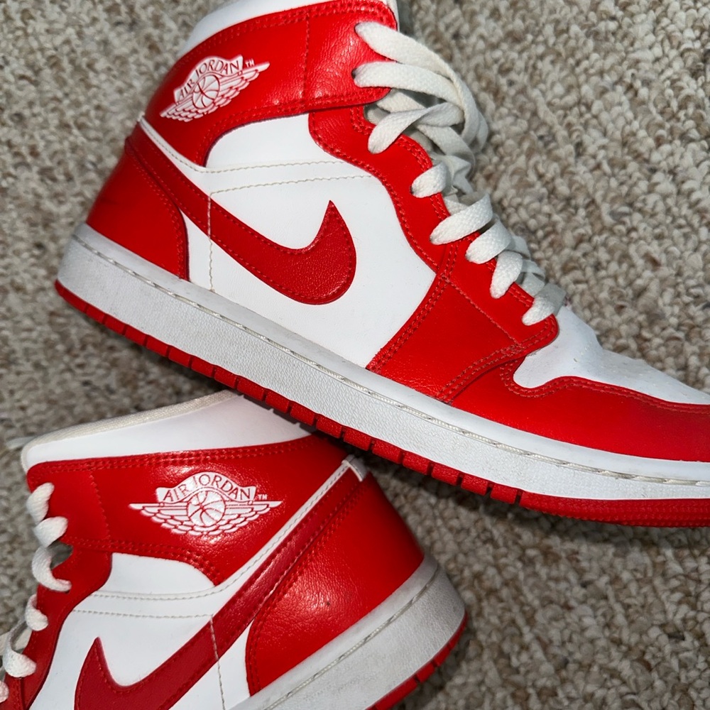 Nike Air Jordan Red and White Sneakers